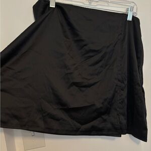 Satin Black Women's mini Skirt